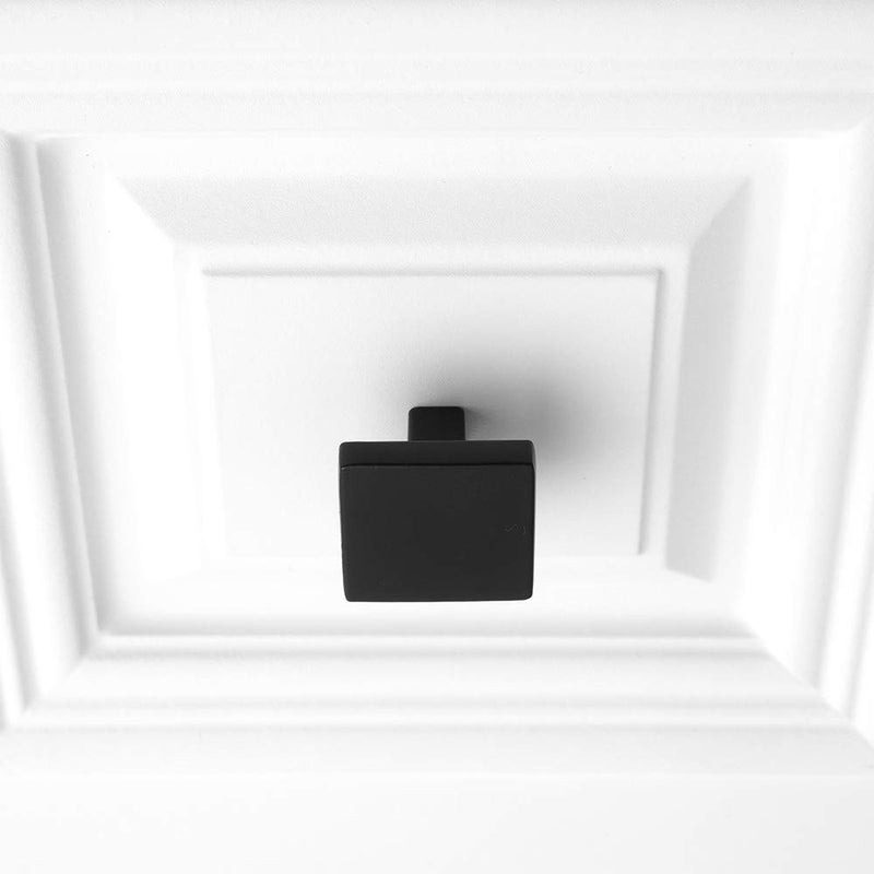 KOOFIZO 10 Pack Black Cabinet Knobs Matte Black Drawer Knobs K03 Square Single Hole Cabinet Pulls for Cabinets Drawer Dresser Cupboard Bedroom Closet Bathroom Vanity - Image 5